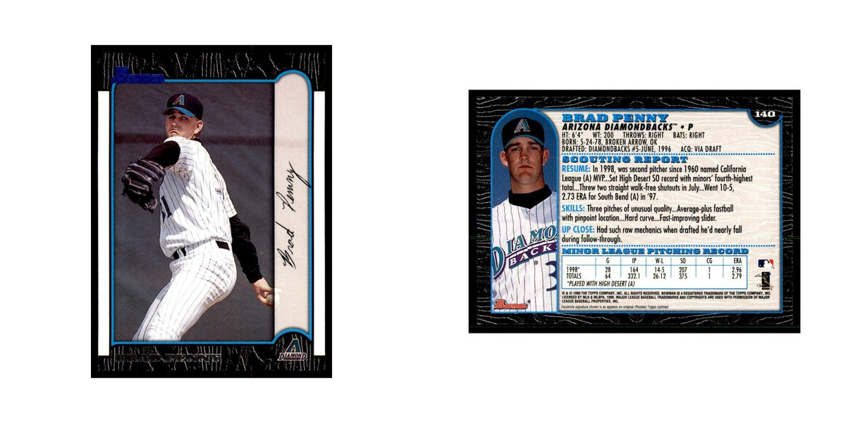 1999 Bowman Brad Penny Baseball Cards #140