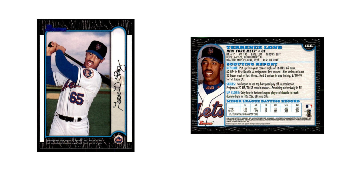 1999 Bowman Terrence Long Baseball Cards #156