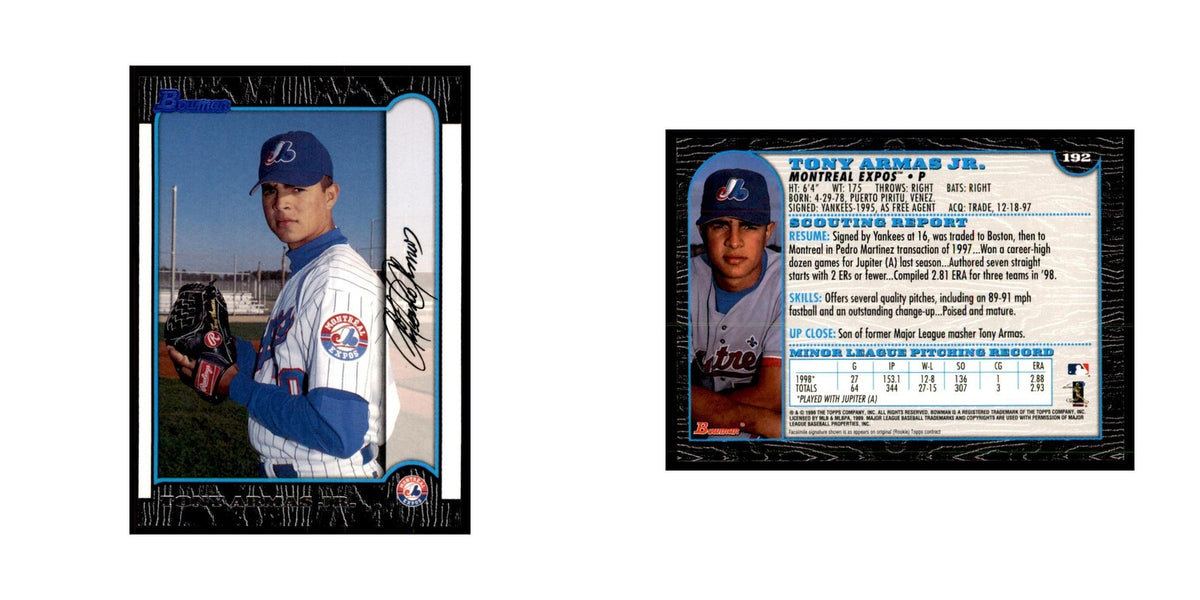 1999 Bowman Tony Armas Jr. Baseball Cards #192