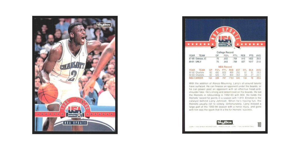 1994 SkyBox USA Larry Johnson USA #10