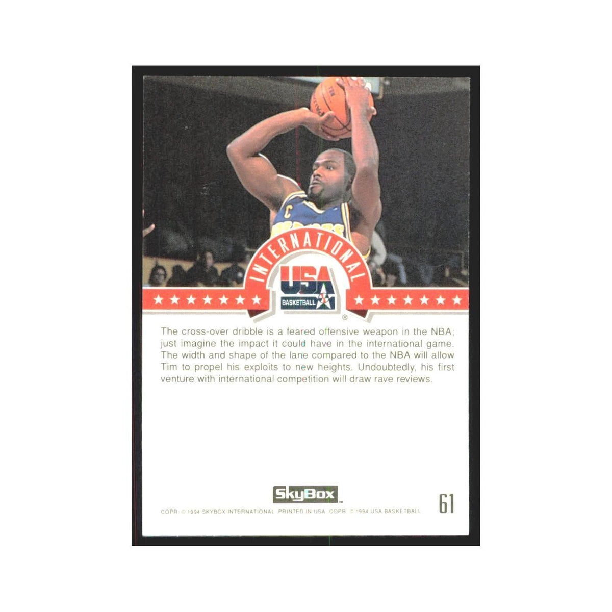 1994 SkyBox USA Tim Hardaway USA #61