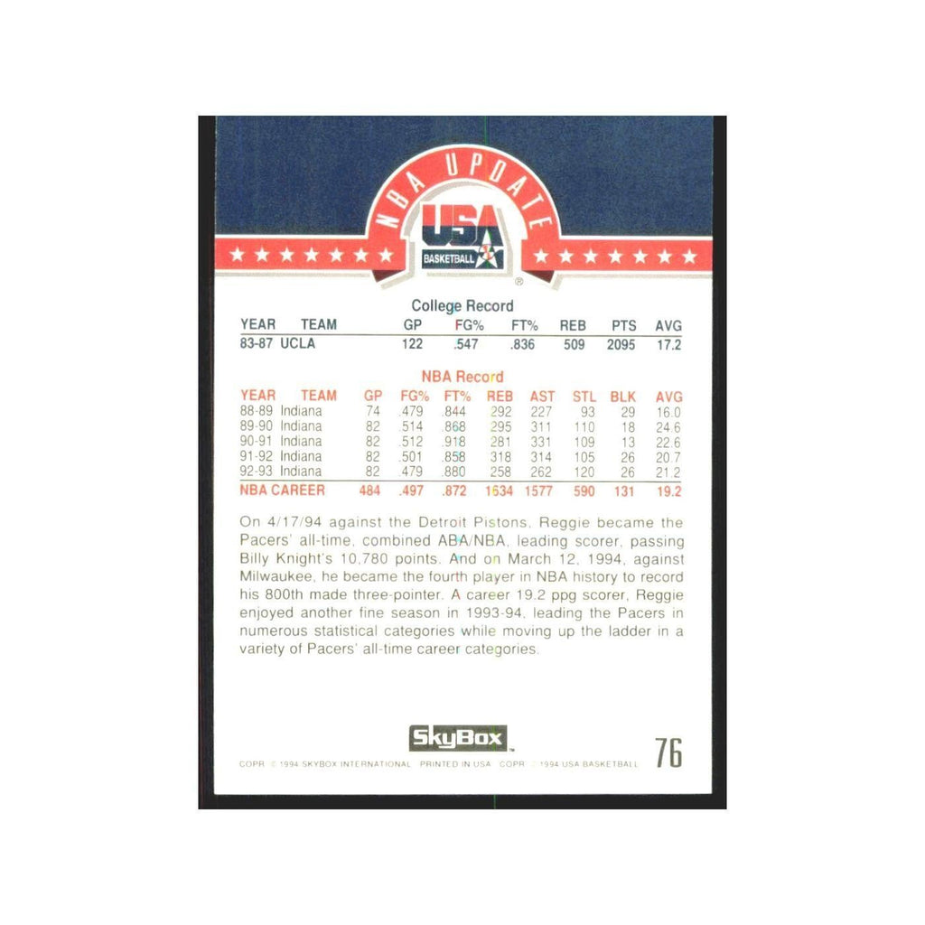 1994 SkyBox USA Reggie Miller USA #76