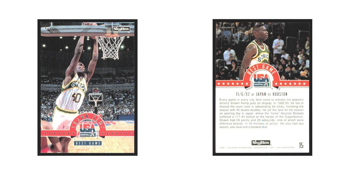 1994 SkyBox USA Shawn Kemp USA #15
