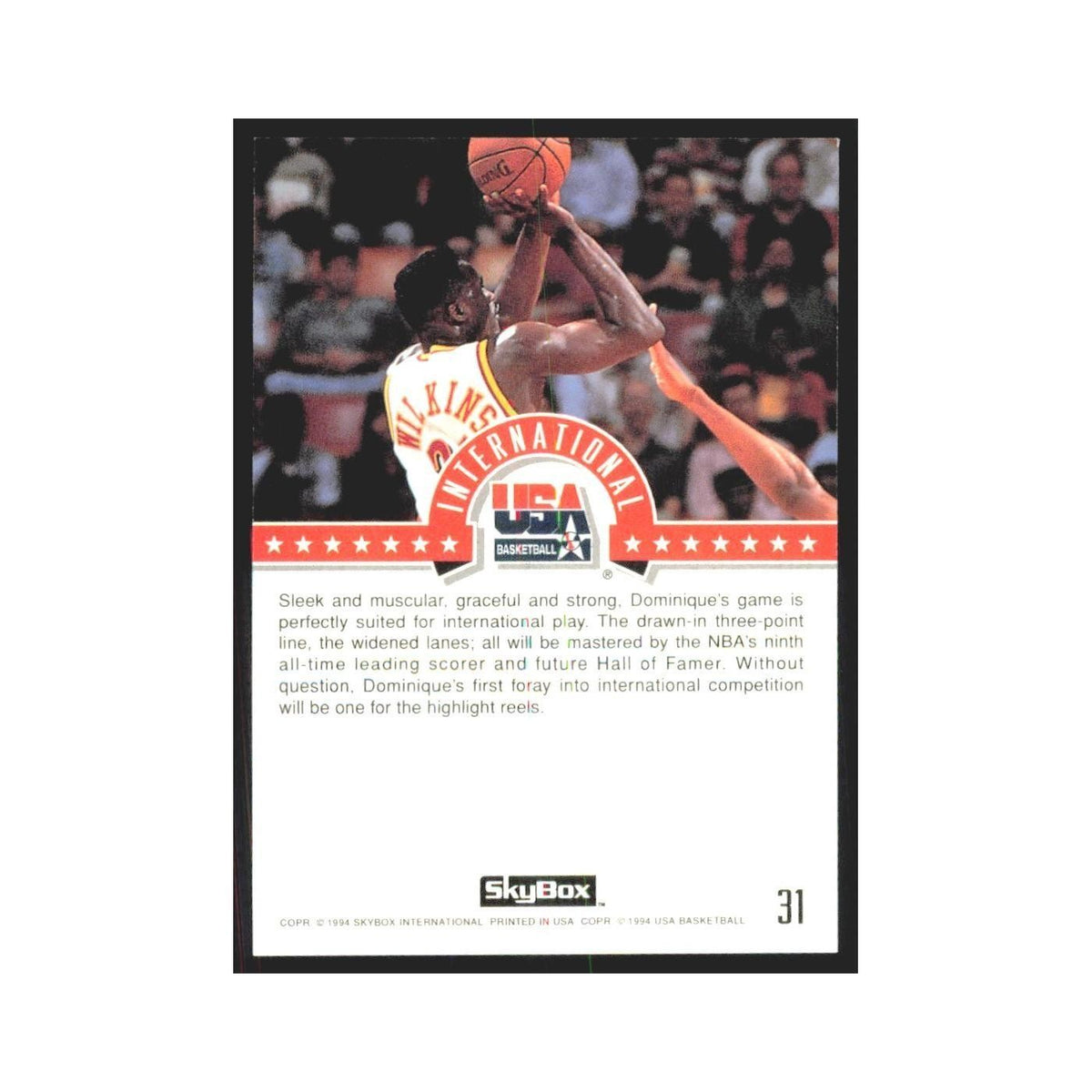 1994 SkyBox USA Dominique Wilkins USA #31