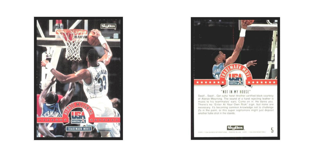 1994 SkyBox USA Alonzo Mourning USA #5