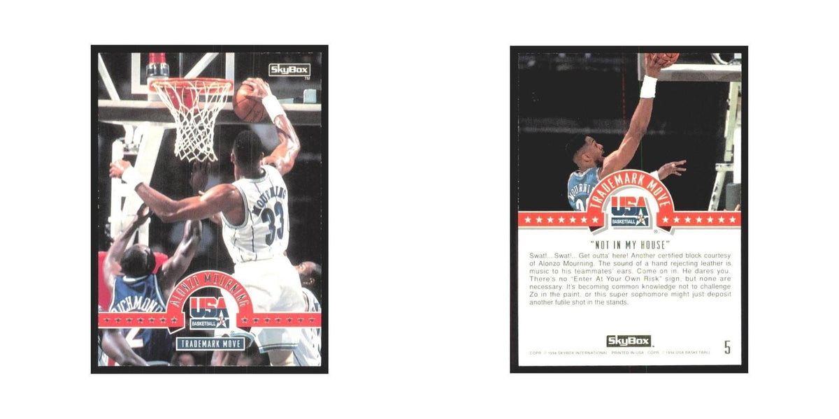 1994 SkyBox USA Alonzo Mourning USA #5