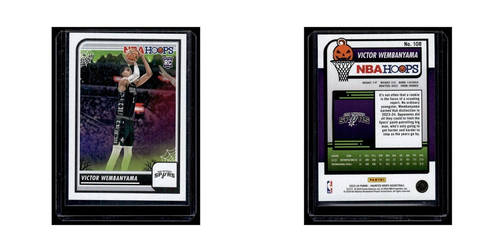 Victor Wembanyama Rookie Halloween 2024 Hoops #108 San Antonio Spurs NM