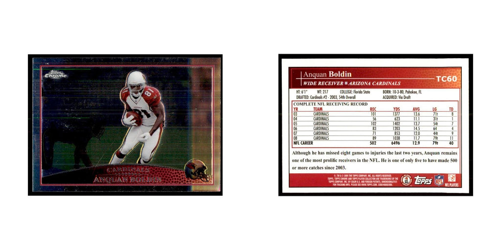 2009 Topps Chrome Anquan Boldin Football Cards #TC60