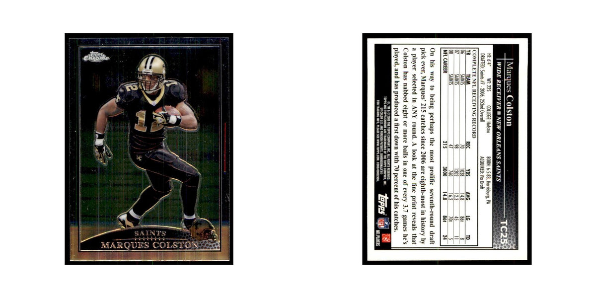 2009 Topps Chrome Marques Colston Football Cards #TC25