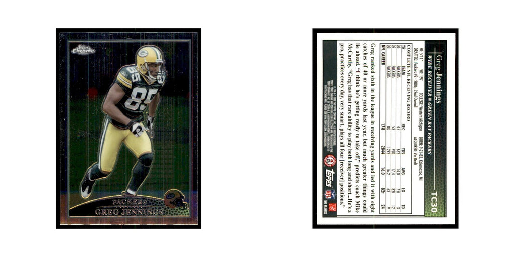 2009 Topps Chrome Greg Jennings Football Cards #TC30