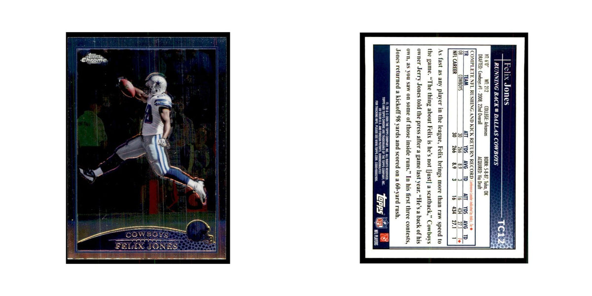 2009 Topps Chrome Felix Jones Football Cards #TC12