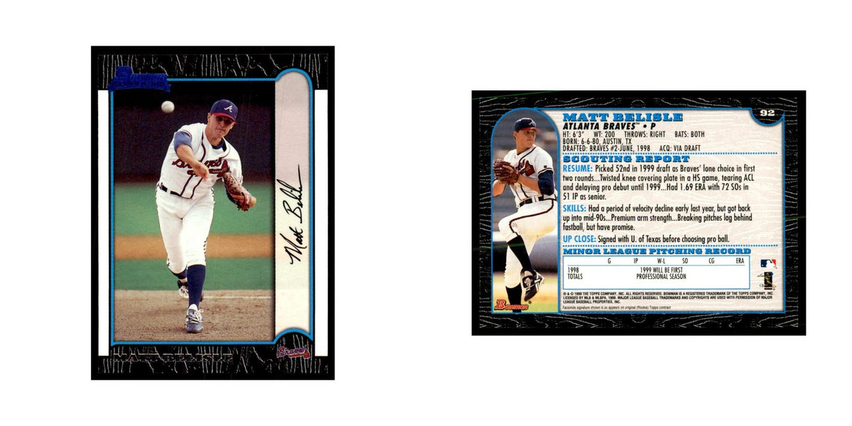 1999 Bowman Matt Belisle Baseball Cards #92