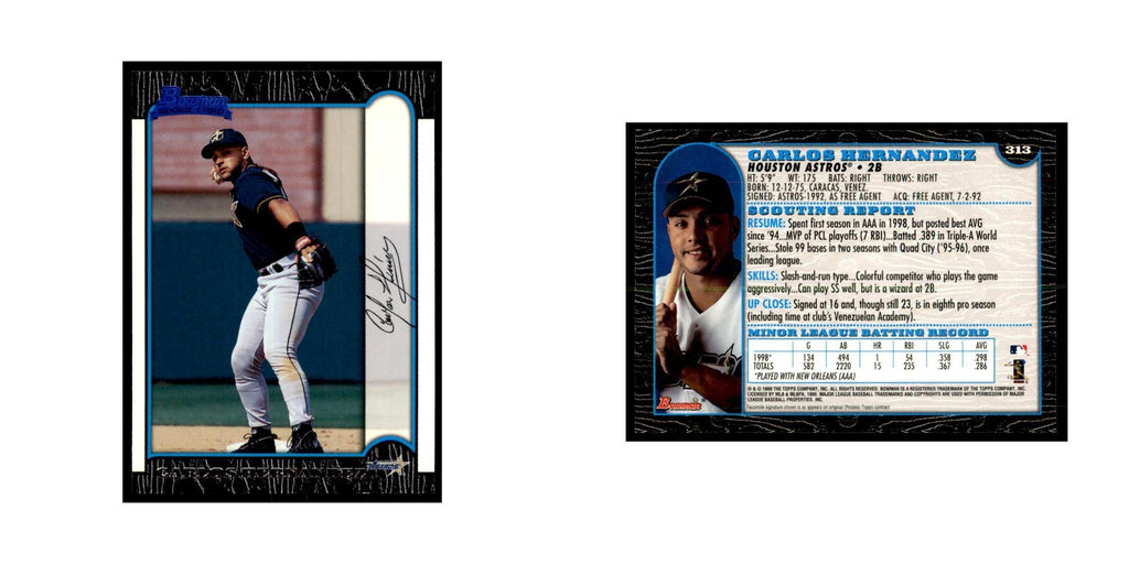 1999 Bowman Carlos Hernandez Baseball Cards #313