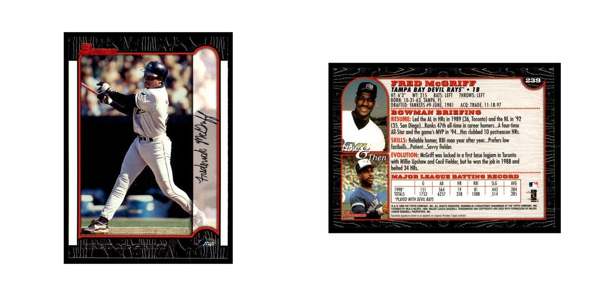1999 Bowman Fred McGriff Baseball Cards #239