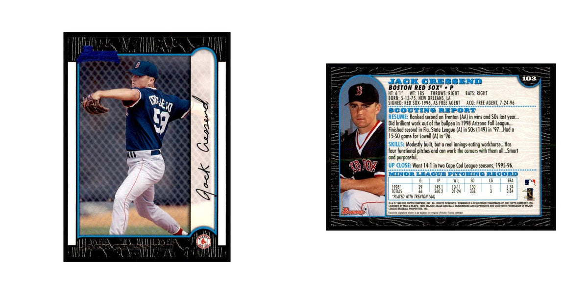 1999 Bowman Jack Cressend Baseball Cards #103