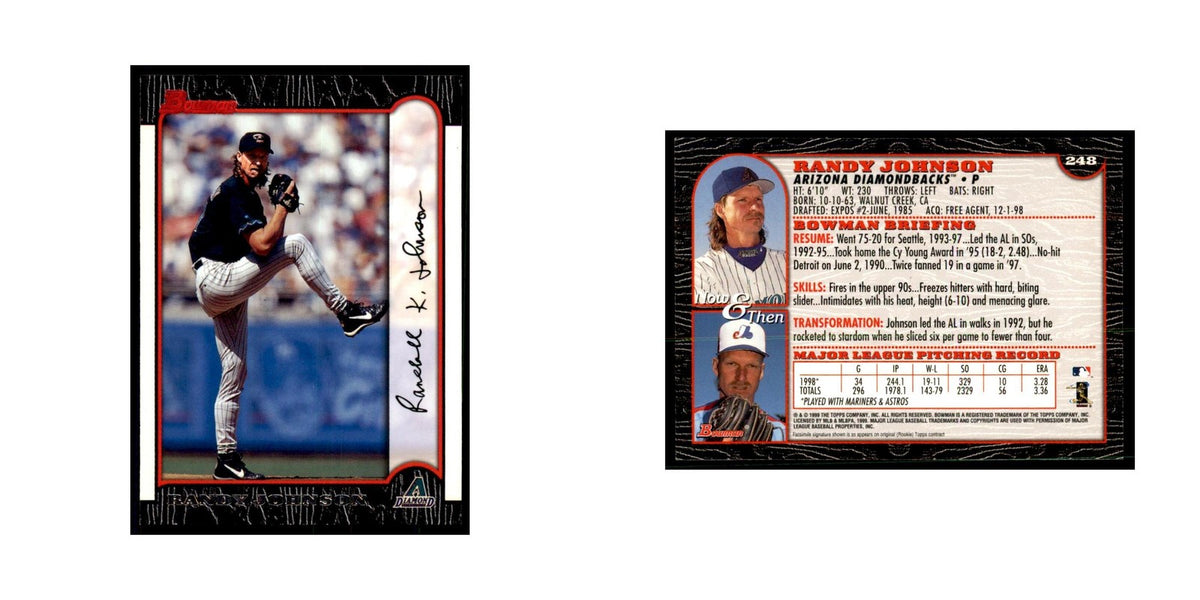 1999 Bowman Randy Johnson Baseball Cards #248
