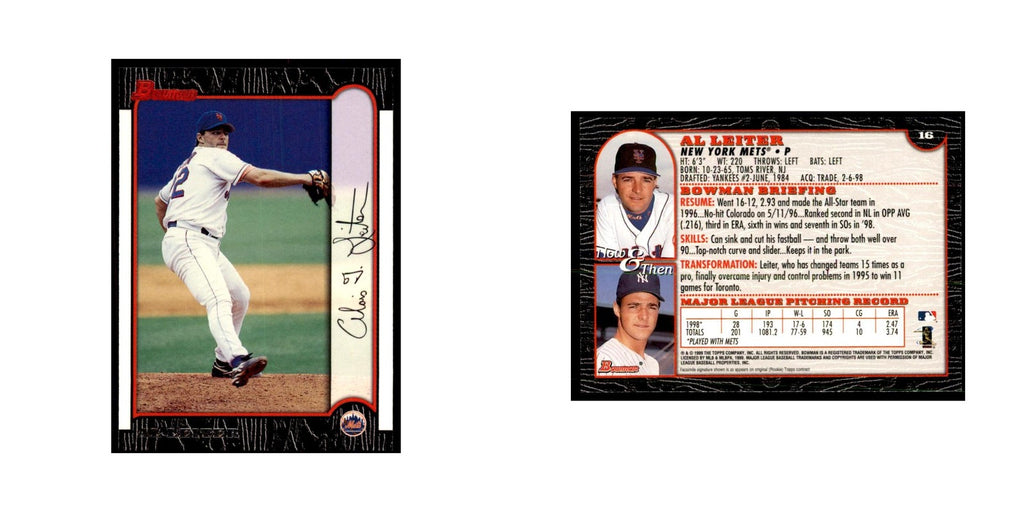 1999 Bowman Al Leiter Baseball Cards #16