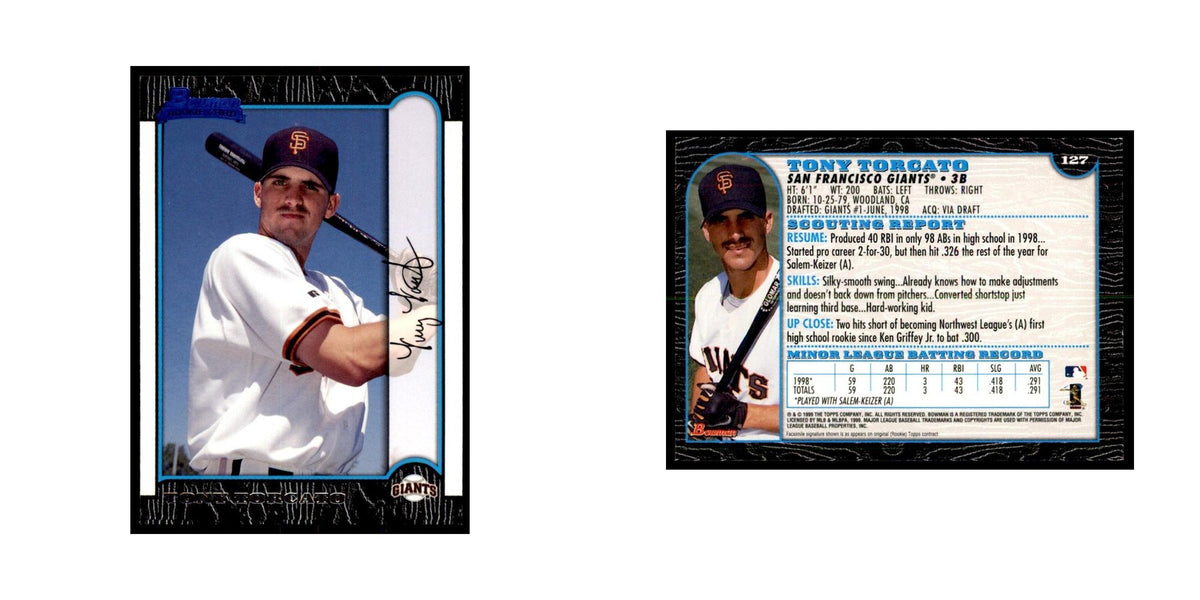1999 Bowman Tony Torcato Baseball Cards #127