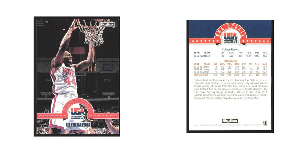 1994 SkyBox USA Derrick Coleman USA #40