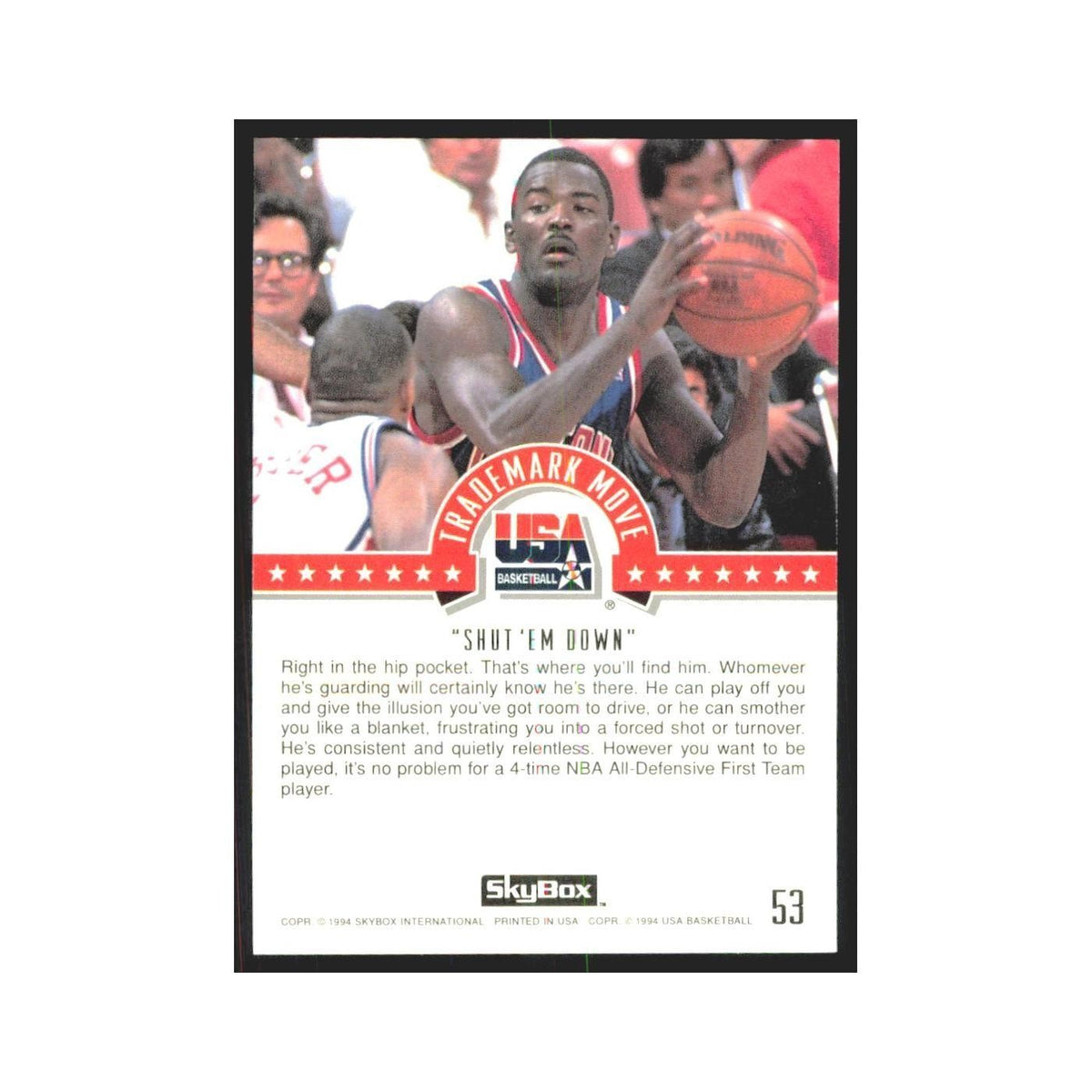 1994 SkyBox USA Joe Dumars USA #53