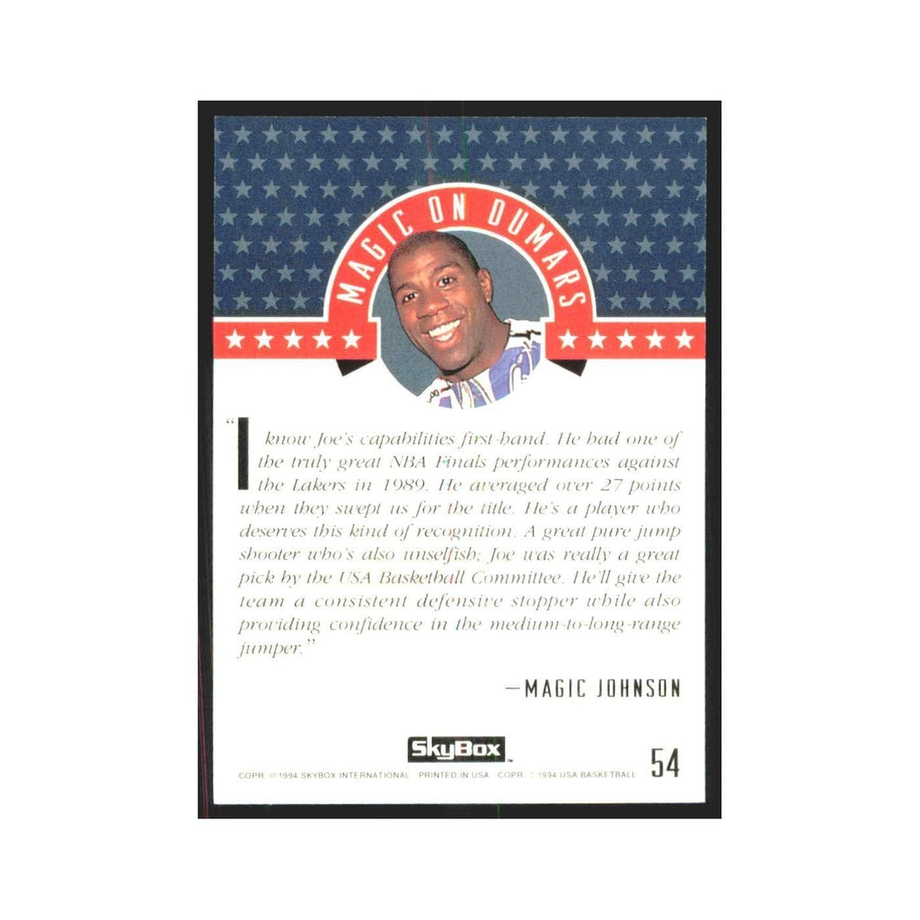 1994 SkyBox USA Joe Dumars USA #54