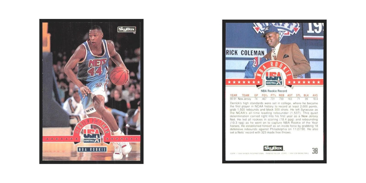1994 SkyBox USA Derrick Coleman USA #38