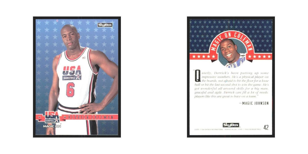 1994 SkyBox USA Derrick Coleman USA #42