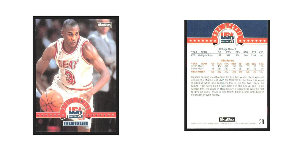 1994 SkyBox USA Steve Smith USA #28