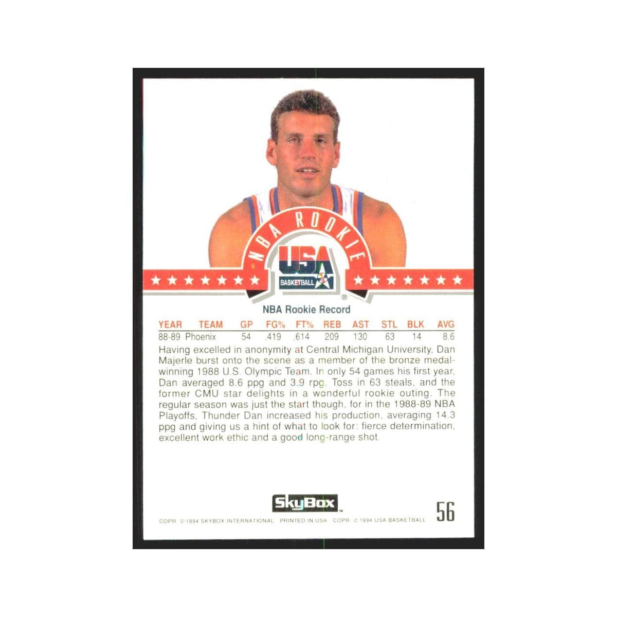 1994 SkyBox USA Dan Majerle USA #56