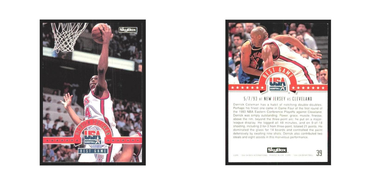 1994 SkyBox USA Derrick Coleman USA #39