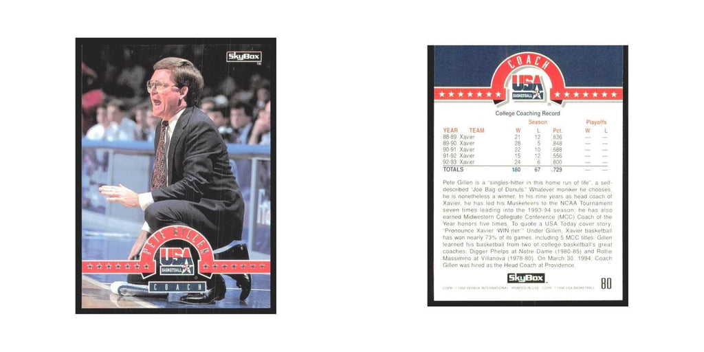 1994 SkyBox USA Pete Gillen USA #80
