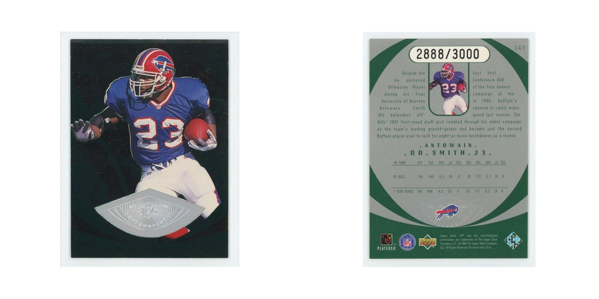 Antowain Smith #/3000 1998 Upper Deck SPx #143 Buffalo Bills Football Card NM