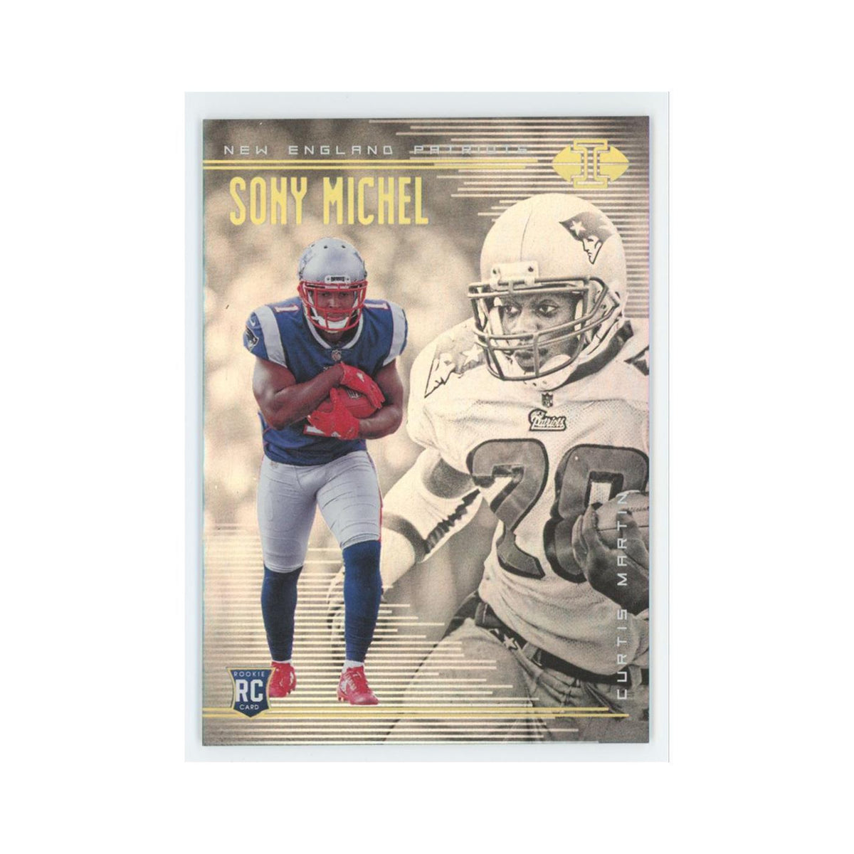 Curtis Martin Sony Michel Rookie 2018 Panini Illusions #39 Patriots NM