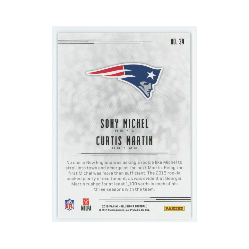 Curtis Martin Sony Michel Rookie 2018 Panini Illusions #39 Patriots NM
