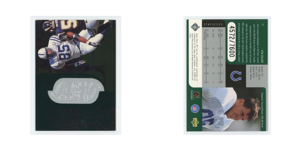 Ken Dilger #/7600 1998 Upper Deck SPx #37 Indianapolis Colts Football Card NM