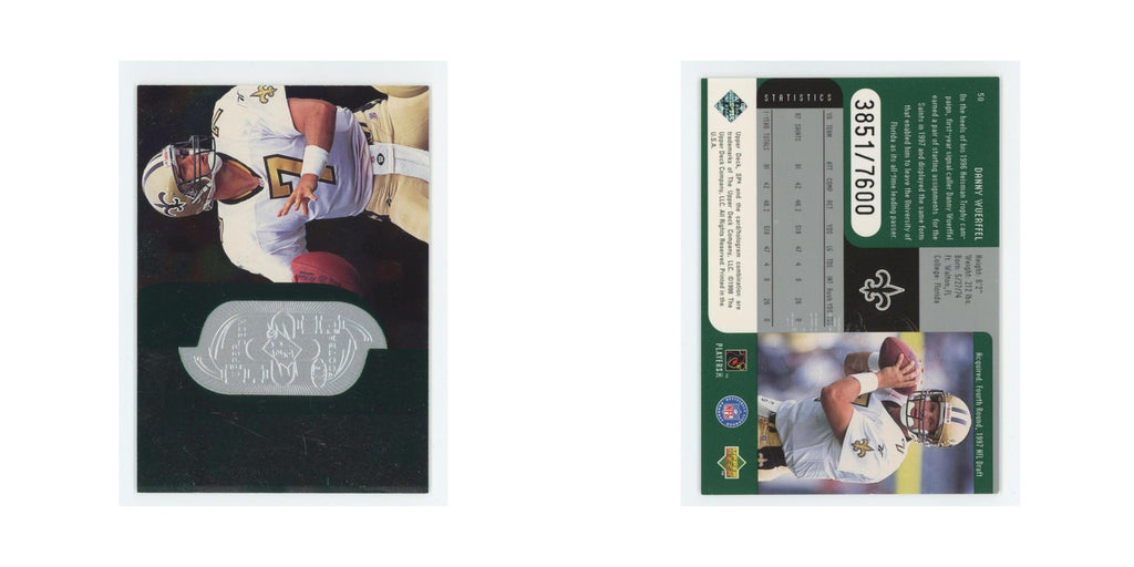 Danny Wuerffel #/7600 1998 Upper Deck SPx #50 New Orleans Saints NM