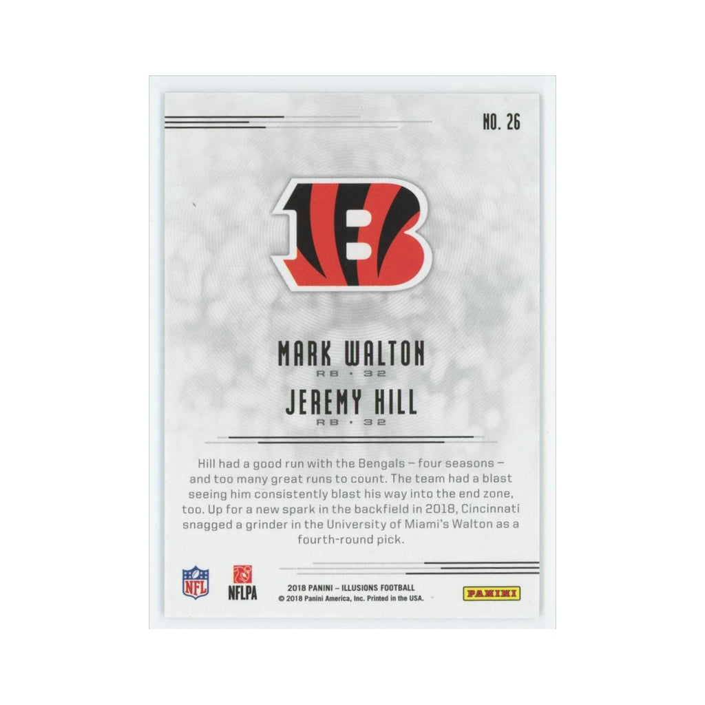 Mark Walton Jeremy Hill Rookie 2018 Panini Illusions #26 Cincinnati Bengals NM