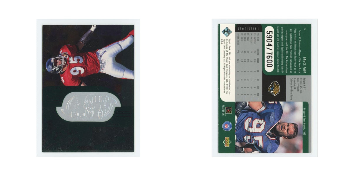 Bryce Paup #/7600 1998 Upper Deck SPx #12 Buffalo Bills Football Card NM