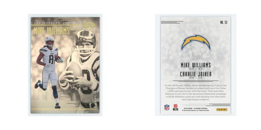 Charlie Joiner Mike Williams 2018 Panini Illusions #53 NM