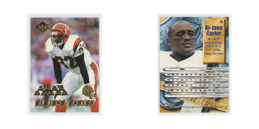 Ki-Jana Carter 1998 Collector's Edge Gold #36 Cincinnati Bengals NM
