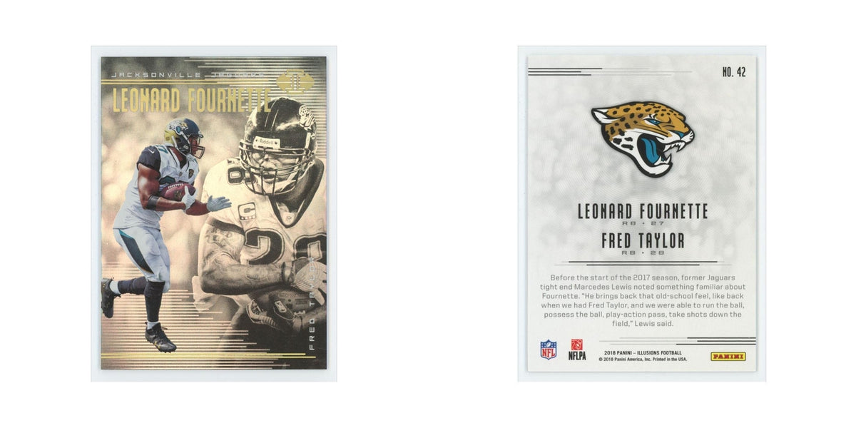 Fred Taylor Leonard Fournette 2018 Panini Illusions #42 Jacksonville Jaguars NM