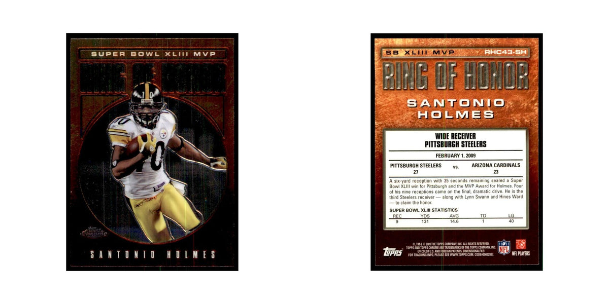 2009 Topps Chrome Santonio Holmes Football Cards #RHC43