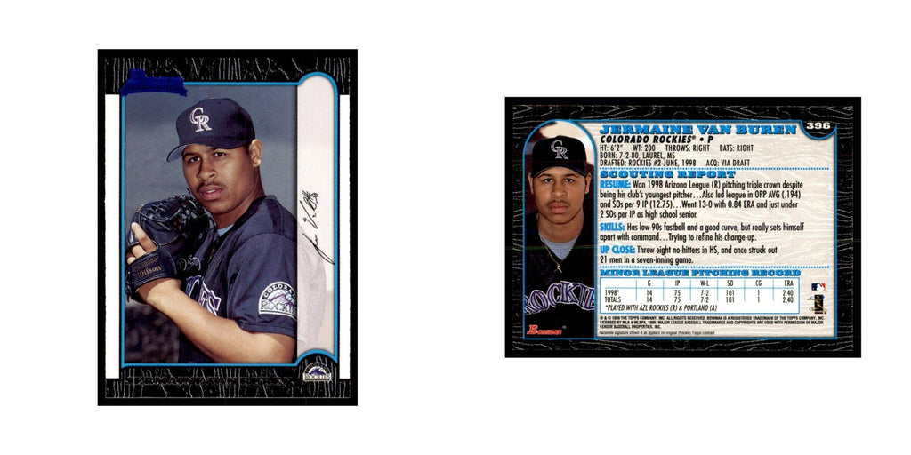 1999 Bowman Jermaine Van Buren Baseball Cards #396