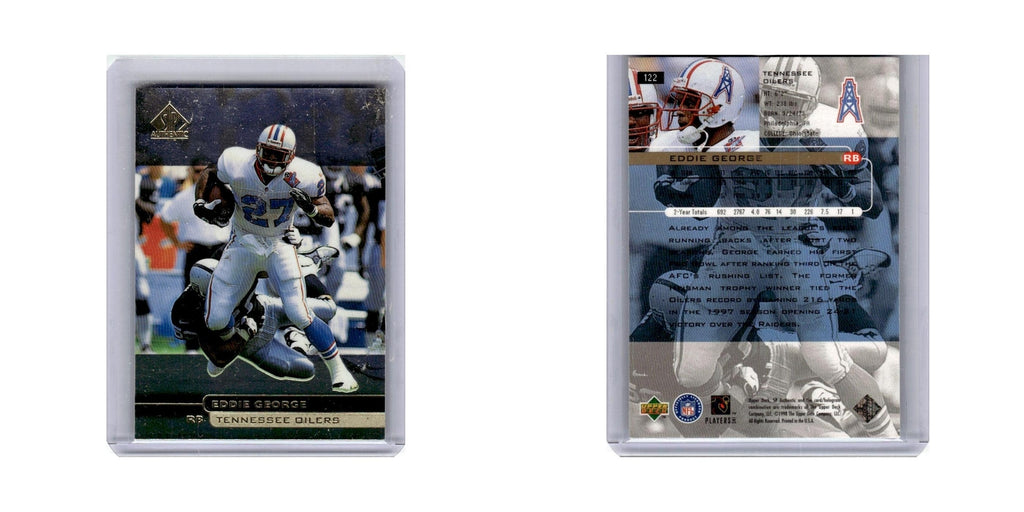 Eddie George 1998 SP Authentic #122 Tennessee Oilers Football Card NM
