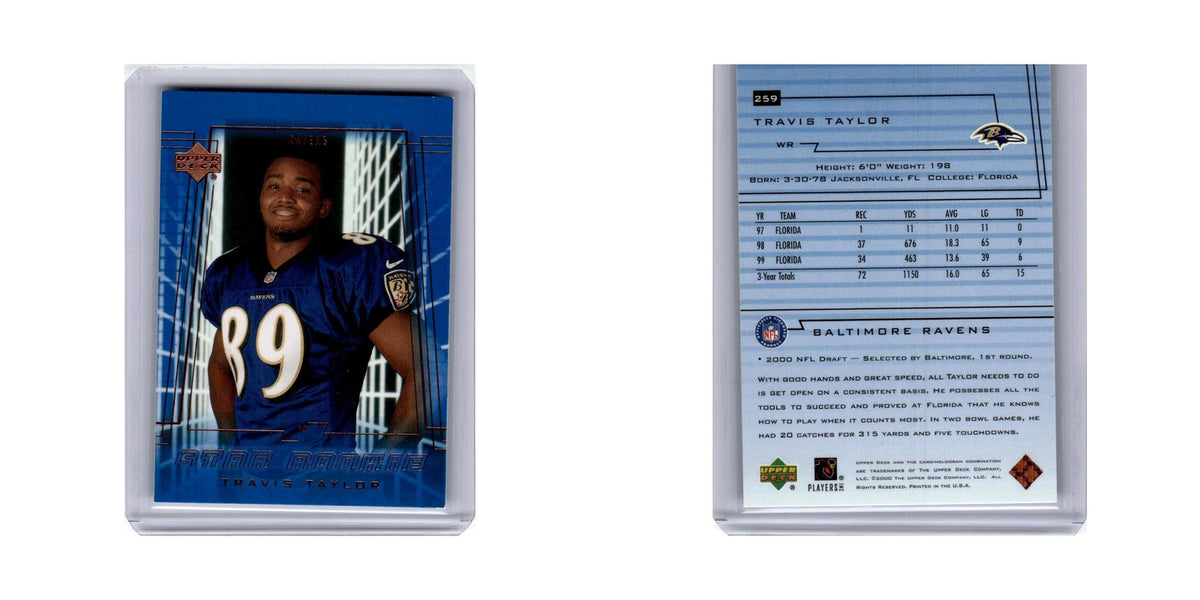 Travis Taylor 2000 Upper Deck Star Rookie #259 Baltimore Ravens Football Card NM