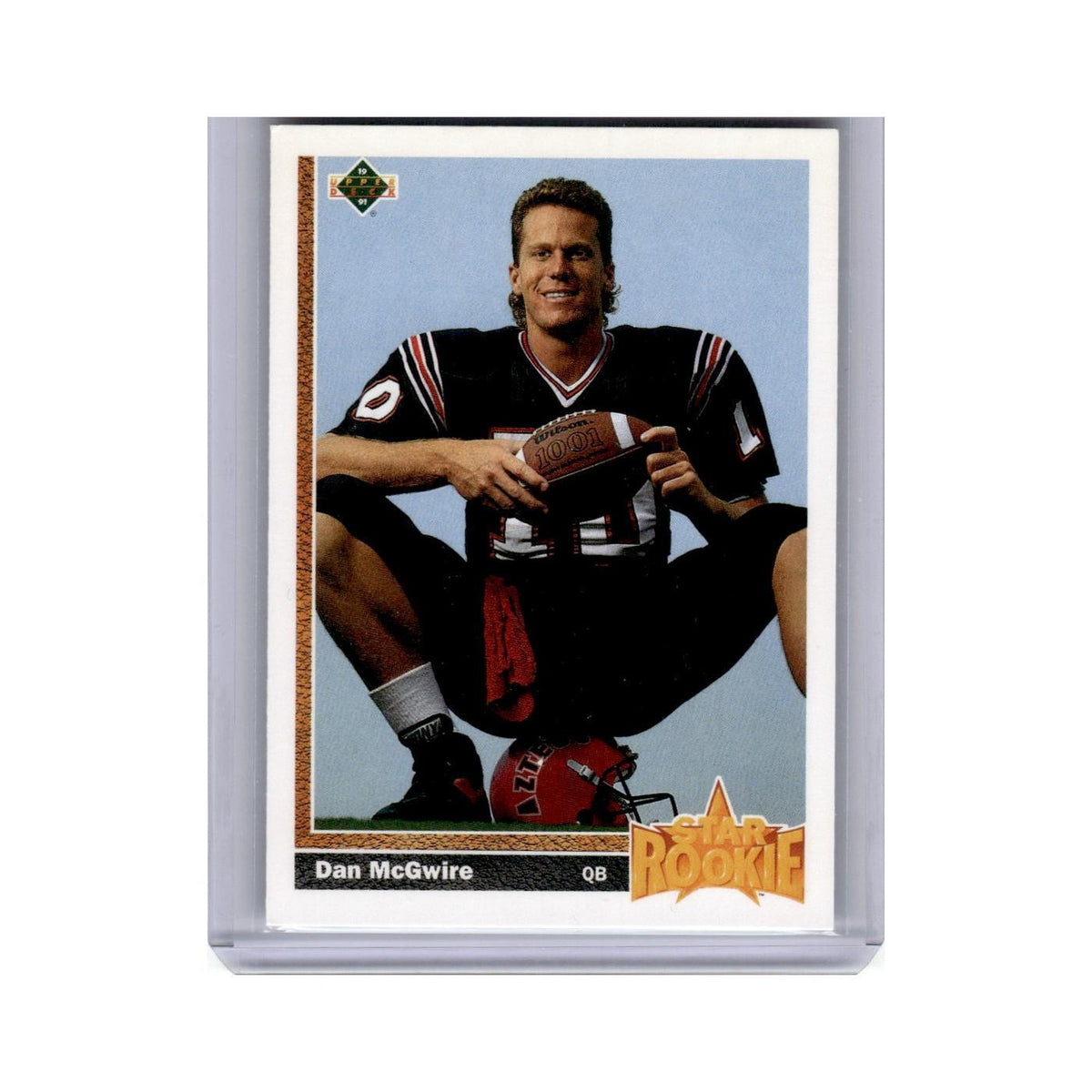 Dan McGwire Rookie 1991 Upper Deck #7 Seattle Seahawks Football Card NM