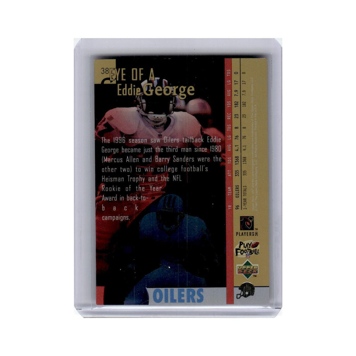 Eddie George 1997 Upper Deck UD3 #38 Football Card NM