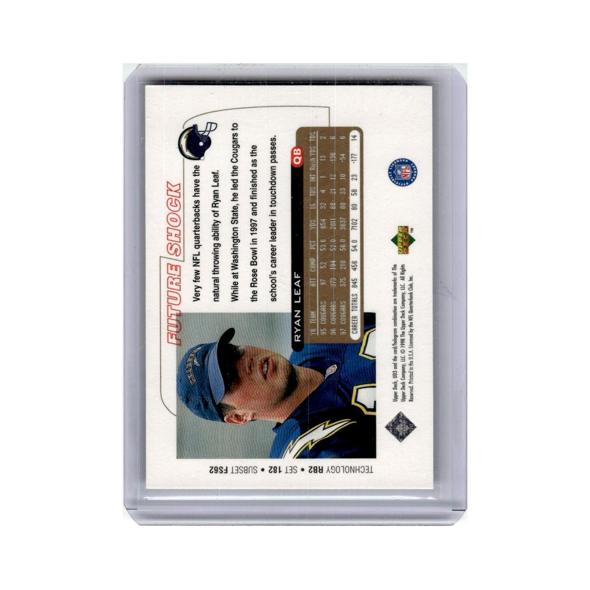 Ryan Leaf 1998 Upper Deck UD3 #FS62 San Diego Chargers Football Card NM