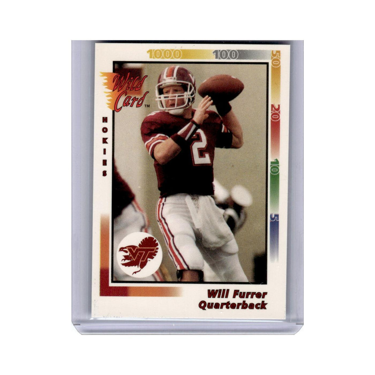Will Furrer 1992 Wild Card #P3 Football Card NM