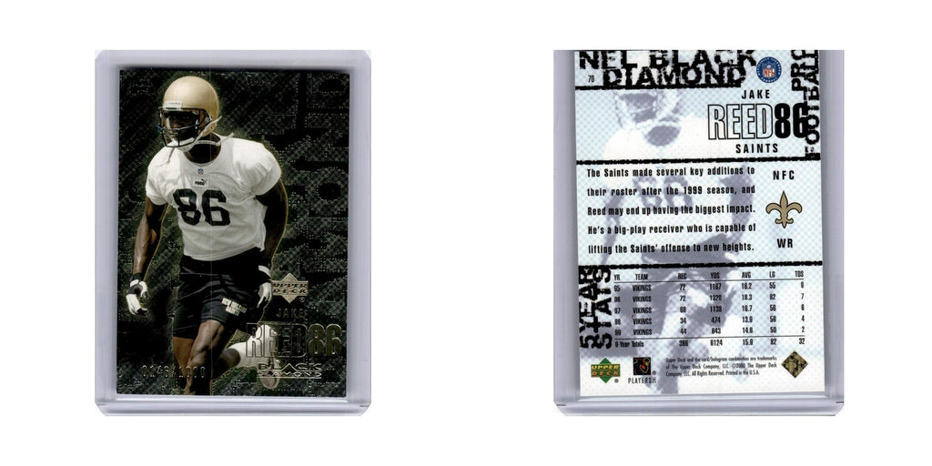 Jake Reed 2000 Upper Deck Black Diamond #70 New Orleans Saints Football Card NM